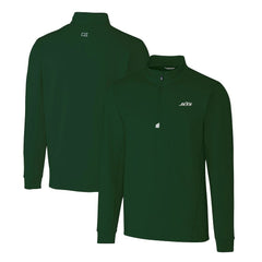 New York Jets Cutter & Buck Primary Logo Traverse Stretch Quarter-Zip Top - Hunter Green outlet