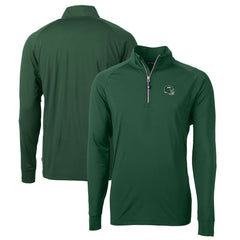 New York Jets Cutter & Buck Helmet Adapt Eco Knit Stretch Recycled Quarter-Zip Top - Hunter Green for sale