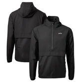 New York Jets Cutter & Buck Monochromatic Logo Charter Eco Recycled Half-Zip Anorak Jacket - Black cheap
