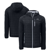 New York Jets Cutter & Buck Monochromatic Logo Rainier PrimaLoft Eco Full-Zip Hybrid Jacket - Black sale