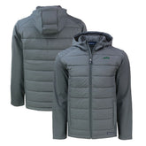 New York Jets Cutter & Buck Big & Tall Primary Logo Evoke Hybrid Eco Softshell Recycled Full-Zip Hoodie Jacket - Gray online