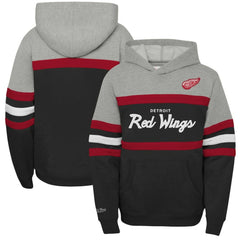 Detroit Red Wings Mitchell & Ness Youth Head Coach Pullover Hoodie - Black Hoodies