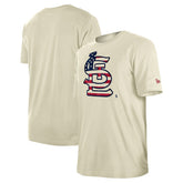 St. Louis Cardinals Americana Flag Fill T-Shirt Cream