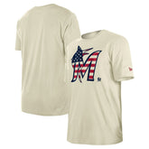 Miami Marlins Americana Flag Fill T-Shirt Cream