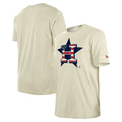 Houston Astros Americana Flag Fill T-Shirt Cream