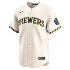 Milwaukee Brewers Home Limited Jersey Cream