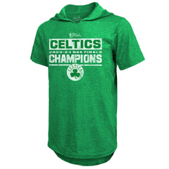 Boston Celtics Majestic Threads Women's 2024 NBA Finals Champions Tri-Blend Short Sleeve Pullover Hoodie Top - Kelly Green on sale