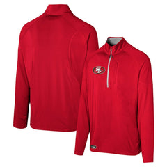 San Francisco 49ers Grind Iron Quarter-Zip Top - Scarlet on sale