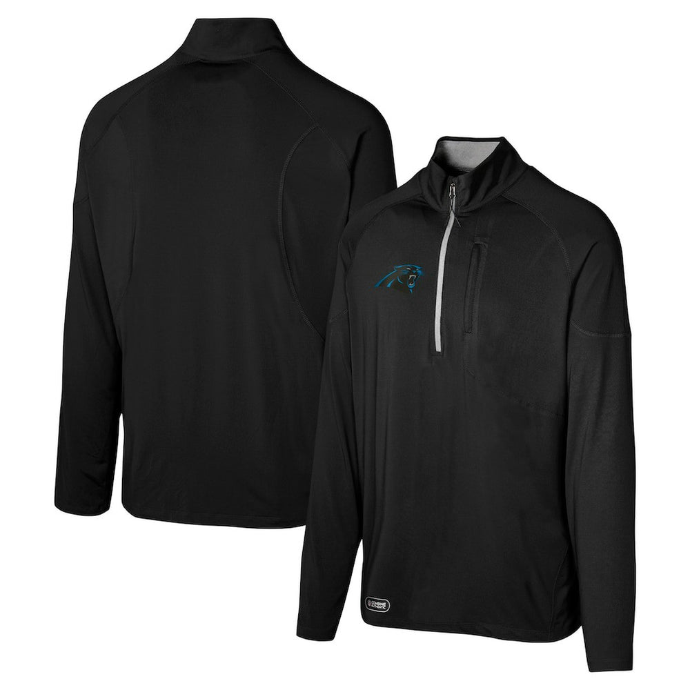 Carolina Panthers Grind Iron Quarter-Zip Top - Black sale