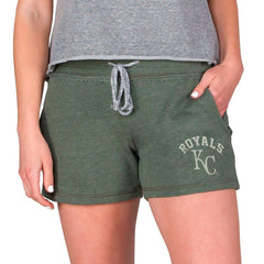 Kansas City Royals Concepts Sport Women's Mainstream French Terry Tri-Blend Shorts Green