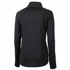 Cleveland Guardians Cutter & Buck Women's Adapt Eco Knit Stretch Recycled Half-Zip DryTec Top Black