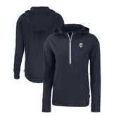 Minnesota Twins Cutter & Buck Women's Daybreak Eco Recycled Half-Zip Hoodie Navy