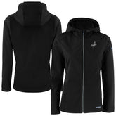 Los Angeles Dodgers Cutter & Buck Women's Evoke Eco Softshell Recycled Full-Zip Hoodie Jacket Black