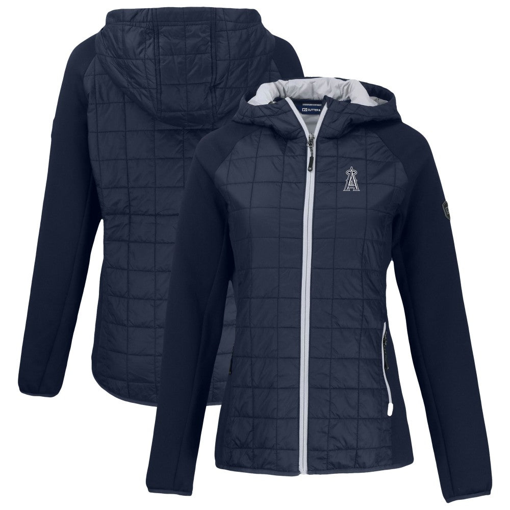 Los Angeles Angels Cutter & Buck Women's Rainier Primaloft Eco Full-Zip Hybrid Jacket Navy