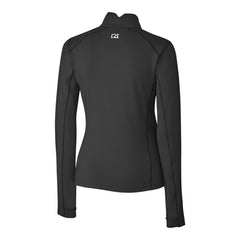 Minnesota Twins Cutter & Buck Women's Traverse Stretch Quarter-Zip Pullover Top Black