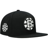 Boston Bruins Mitchell & Ness Team Snapback Hat - Black Hats