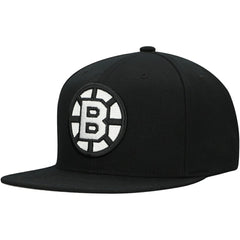 Boston Bruins Mitchell & Ness Team Snapback Hat - Black Hats