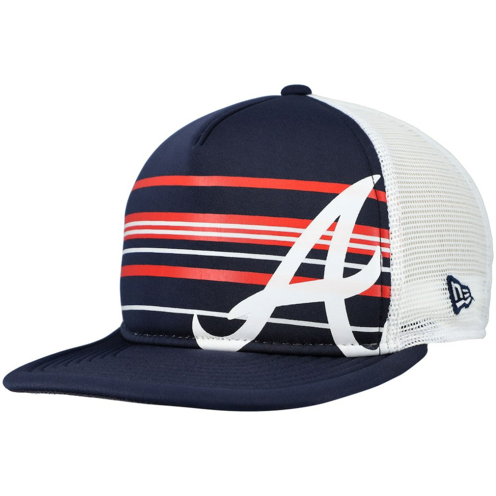 Atlanta Braves A-Frame Trucker 9FIFTY Snapback Hat Navy