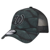 Washington Nationals 9FORTY A-Frame Trucker Adjustable Hat Black