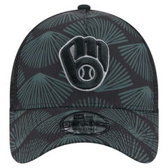 Milwaukee Brewers 9FORTY A-Frame Trucker Adjustable Hat Black