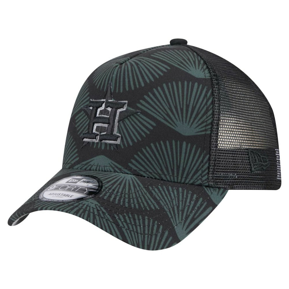 Houston Astros 9FORTY A-Frame Trucker Adjustable Hat Black