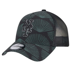 New York Mets 9FORTY A-Frame Trucker Adjustable Hat Black