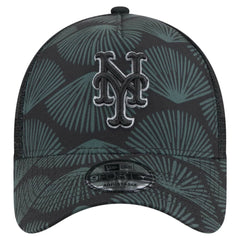 New York Mets 9FORTY A-Frame Trucker Adjustable Hat Black