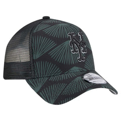 New York Mets 9FORTY A-Frame Trucker Adjustable Hat Black