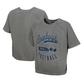 Dallas Cowboys Women's Mineral Wash Short Sleeve Top - Gray sale