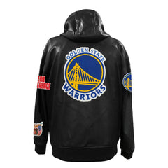 Golden State Warriors Jeff Hamilton Vegan Leather Full-Zip Hoodie sale - Black sale