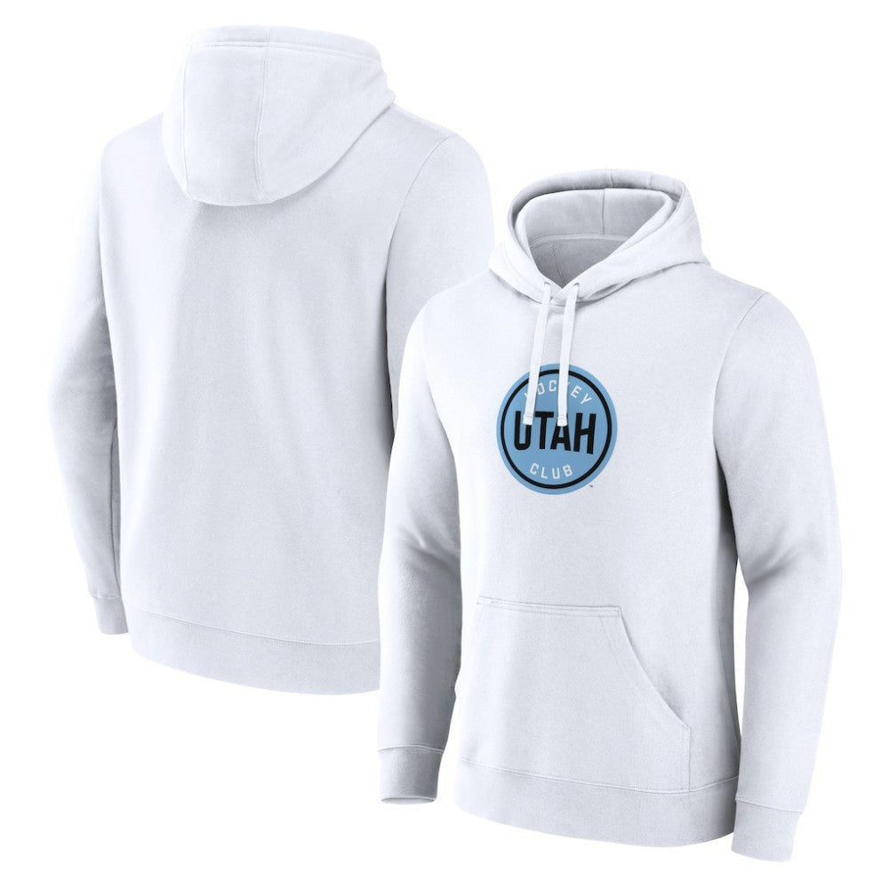 Utah Mammoth Fanatics Draft Logo Pullover Hoodie - White Hoodies