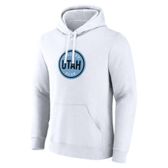 Utah Mammoth Fanatics Draft Logo Pullover Hoodie - White Hoodies