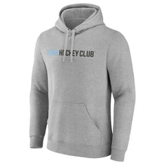 Utah Mammoth Fanatics Wordmark Logo Fleece Pullover Hoodie - Heather Gray Hoodies