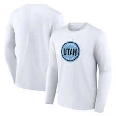 Utah Mammoth Fanatics Draft Logo Long Sleeve T-Shirt - White T-shirts