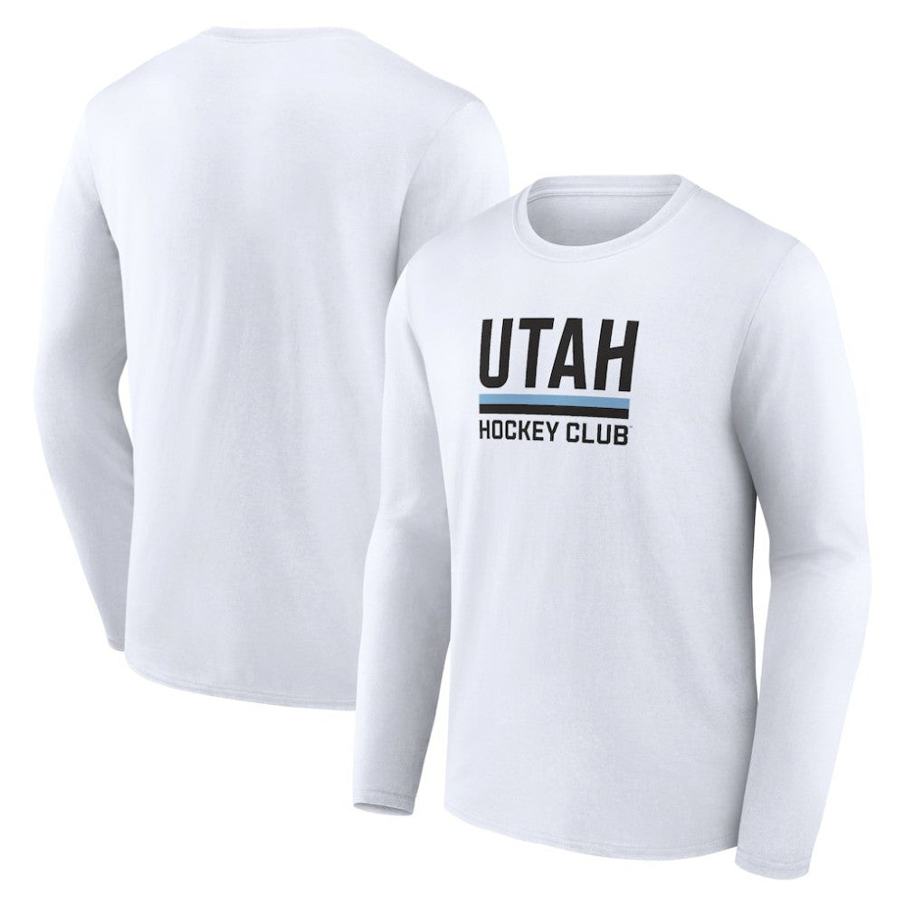 Utah Mammoth Fanatics Secondary Logo Long Sleeve T-Shirt - White T-shirts