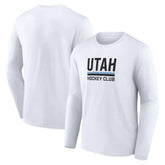 Utah Mammoth Fanatics Secondary Logo Long Sleeve T-Shirt - White T-shirts