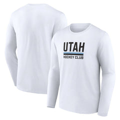 Utah Mammoth Fanatics Secondary Logo Long Sleeve T-Shirt - White T-shirts