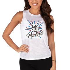 San Diego Padres Concepts Sport Women's Infuse Tank Top White