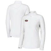 San Francisco 49ers Women's Sport Playa Vista IslandZone Quarter-Zip Jacket - White for sale