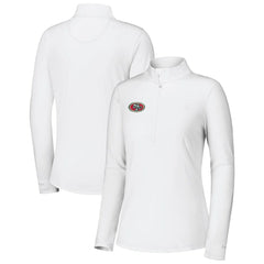 San Francisco 49ers Women's Sport Playa Vista IslandZone Quarter-Zip Jacket - White for sale