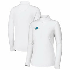 Detroit Lions Women's Sport Playa Vista IslandZone Quarter-Zip Jacket - White cheap