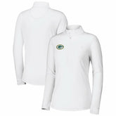 Green Bay Packers Women's Sport Playa Vista IslandZone Quarter-Zip Jacket - White on sale
