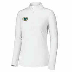 Green Bay Packers Women's Sport Playa Vista IslandZone Quarter-Zip Jacket - White on sale