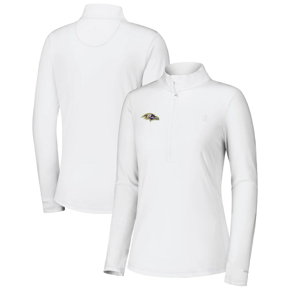 Baltimore Ravens Women's Sport Playa Vista IslandZone Quarter-Zip Jacket - White online