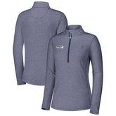 Seattle Seahawks Women's Sport Playa Vista IslandZone Quarter-Zip Jacket - Navy for sale