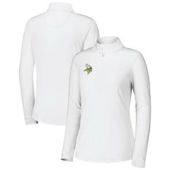 Minnesota Vikings Women's Sport Playa Vista IslandZone Quarter-Zip Jacket - White online