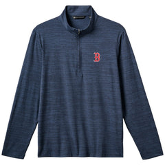 Boston Red Sox TravisMathew The Heater Quarter-Zip Pullover Top Navy