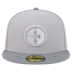 Pittsburgh Steelers New Era Iron Cloud 59FIFTY Fitted Hat - Gray/Graphite on sale