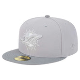 Miami Dolphins New Era Iron Cloud 59FIFTY Fitted Hat - Gray/Graphite discount