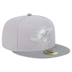 Miami Dolphins New Era Iron Cloud 59FIFTY Fitted Hat - Gray/Graphite discount